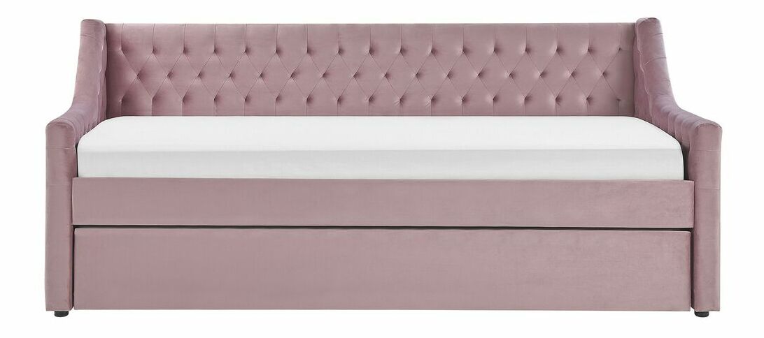 Rozkladacia posteľ 90x200 cm Maisha (ružová)