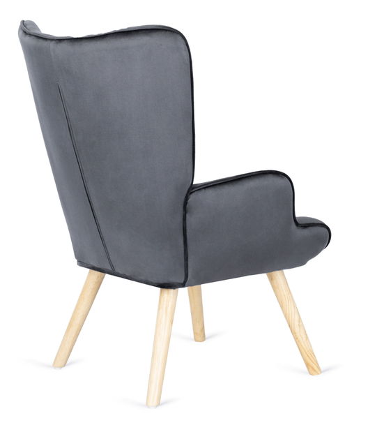 Fotoliu cu suport picioare Lombardi (gri) 