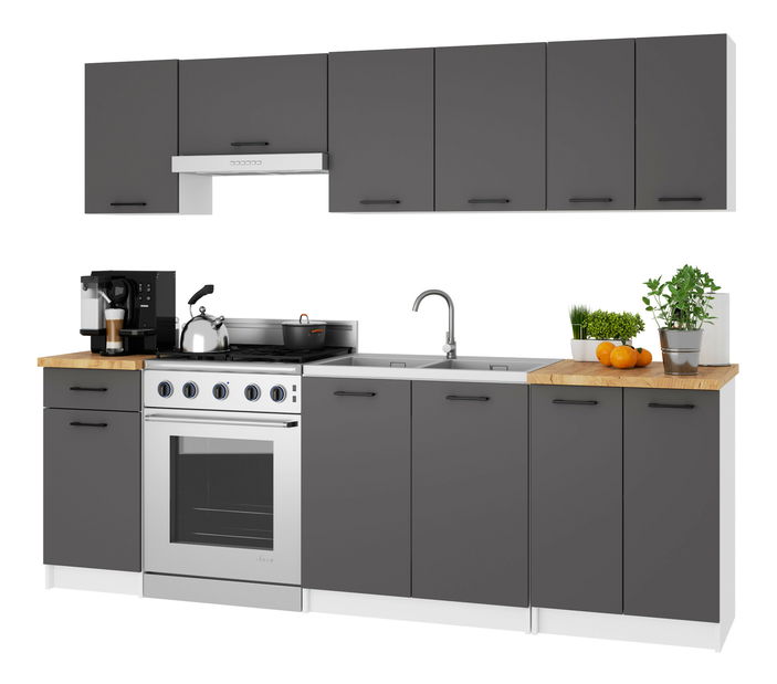 Dulap de bucătărie superior Organo W1 50 (alb + grafit)