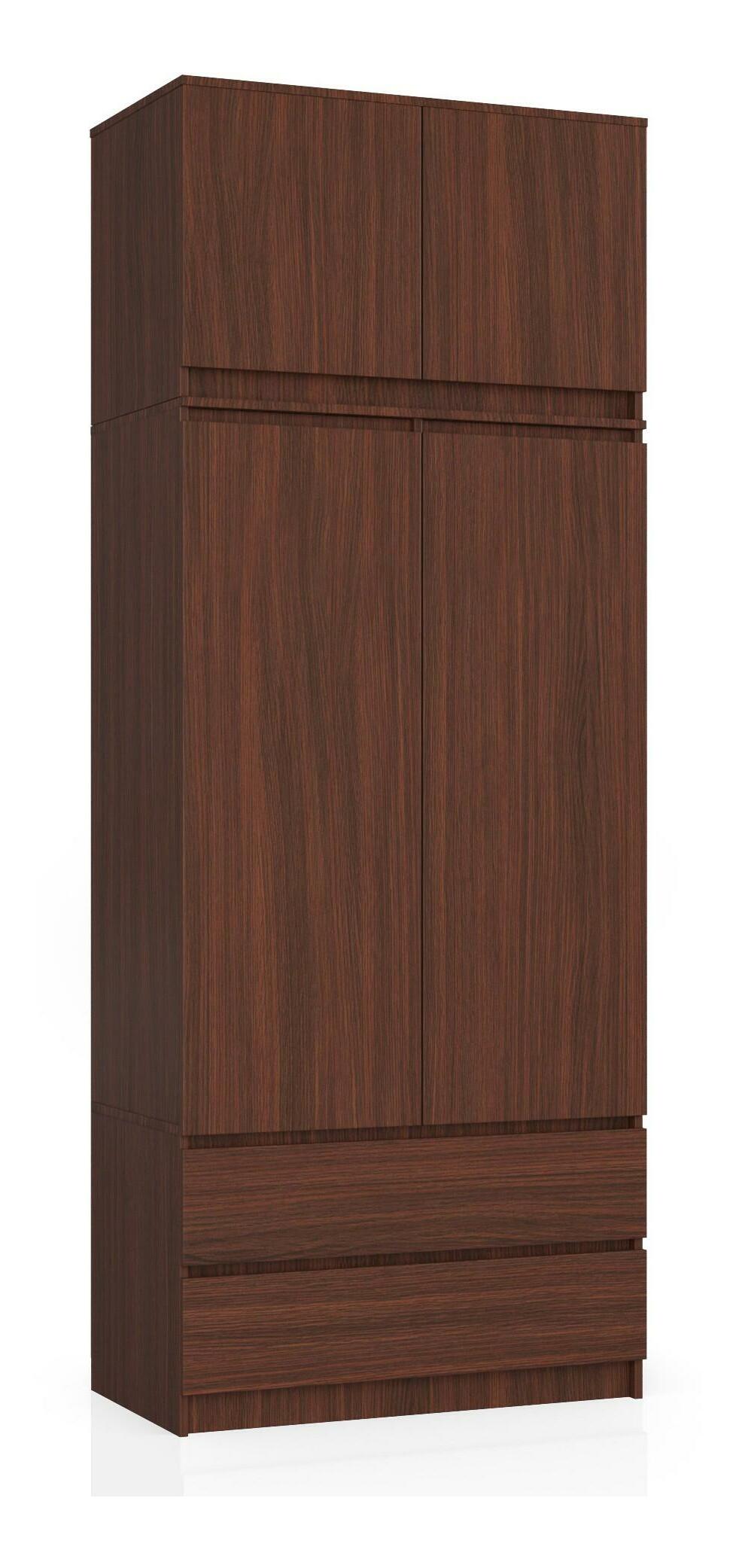 Šatníková skriňa Submarino (wenge) (s nadstavbou)