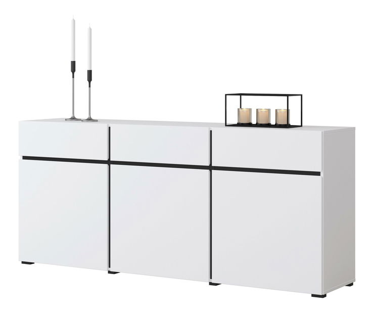 Komód Crossroad W43 (fekete + fehér)