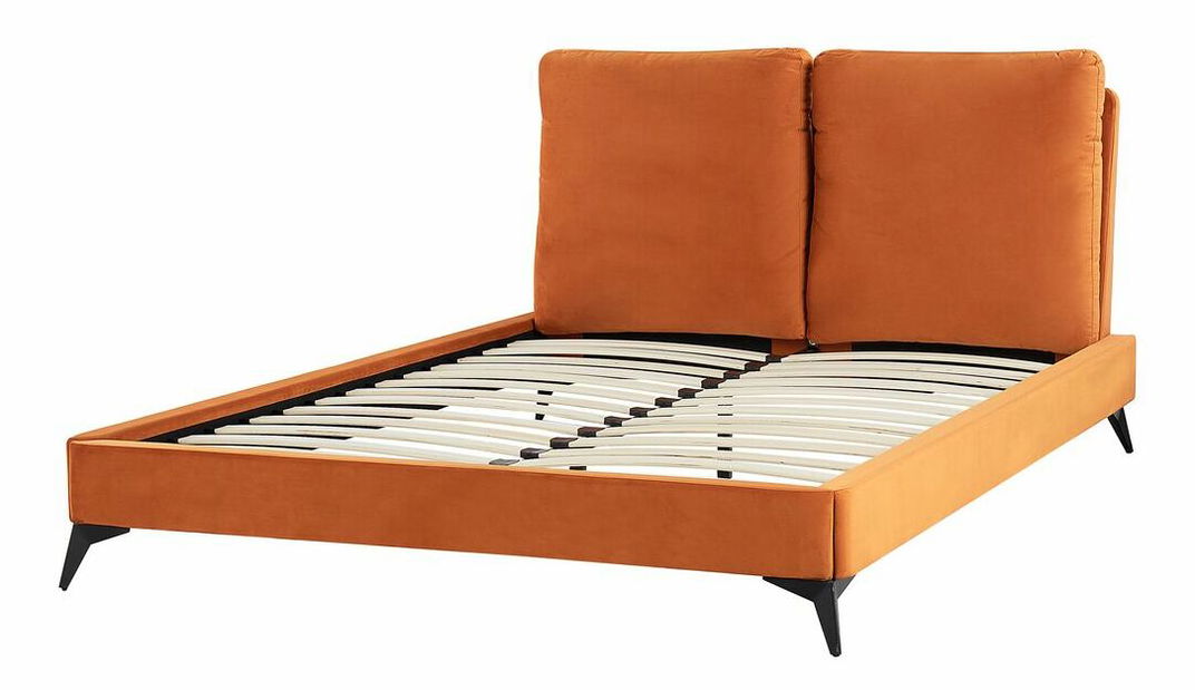 Pat matrimonial 140 cm Mellody (portocaliu)