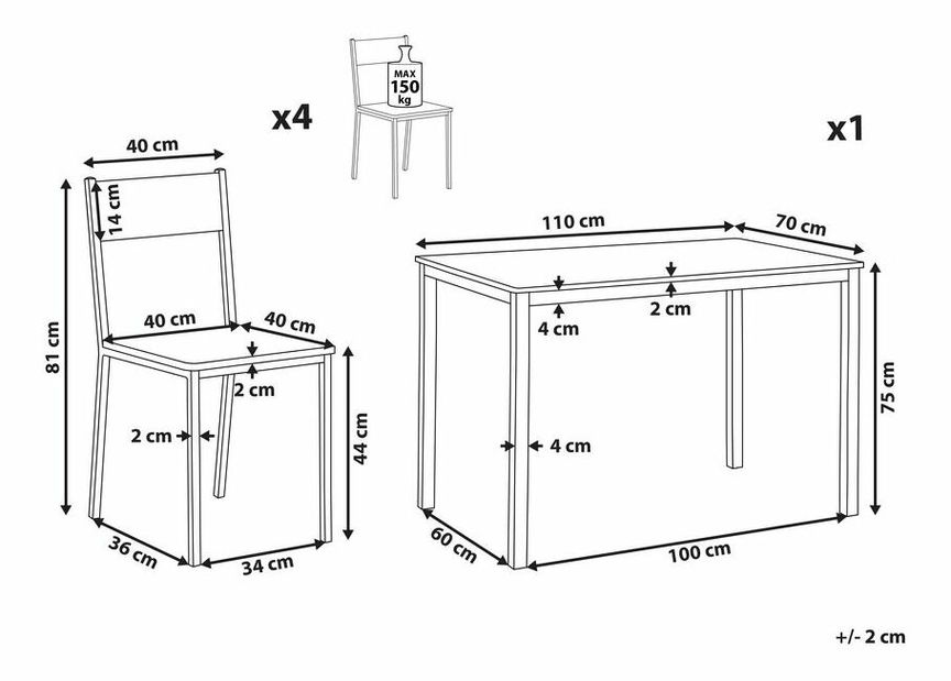 Set sufragerie Hamilton (lemn închis)