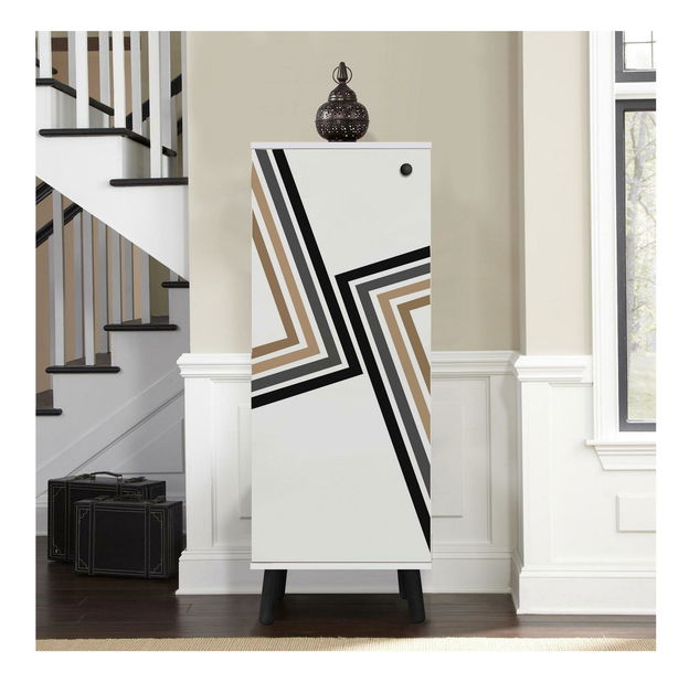 Ormarić za obuću Beside 33 (bijela + crna)