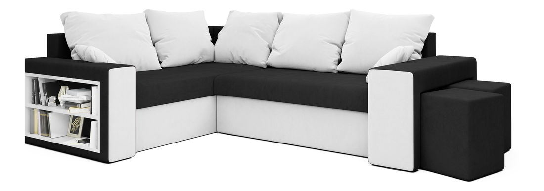 Kutna garnitura Dawn L (bijela + crna) (L)