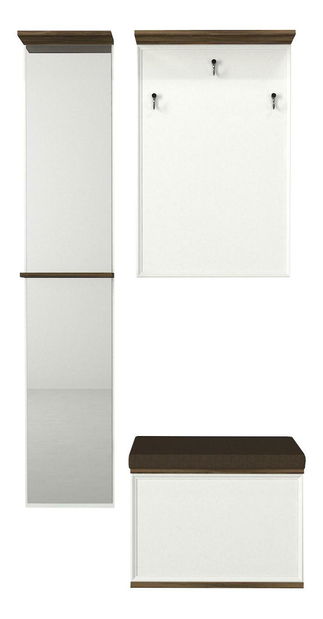 Predsieňová zostava Bulavo 1 (hnedá + biela) 