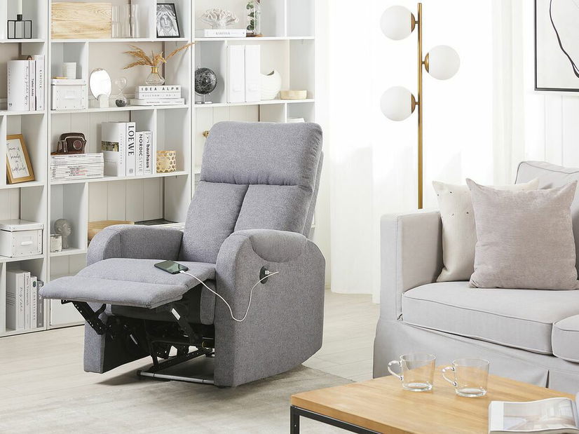 Relaxačné kreslo Seabert (sivá) (s LED osvetlením)