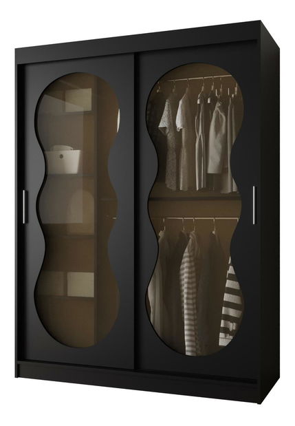 Dulap de haine 150 cm Boomer 3 (Negru)