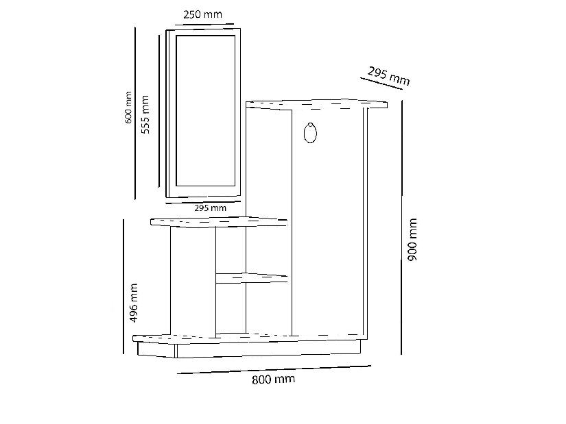 Mobilier Hol Kenulu (stejar + antracit) 