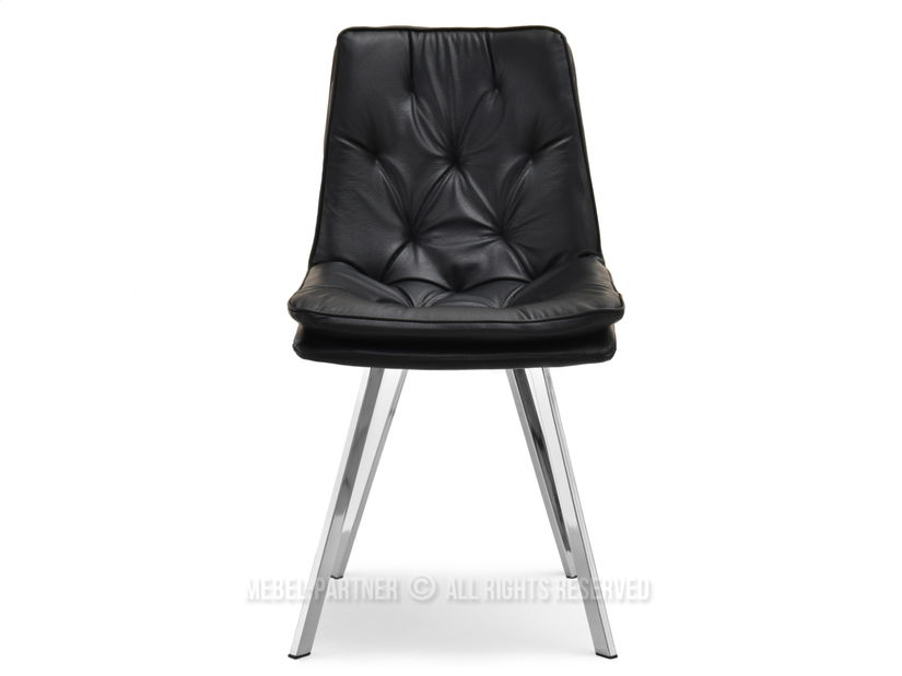 Stolička Polly (čierna + chrómová)