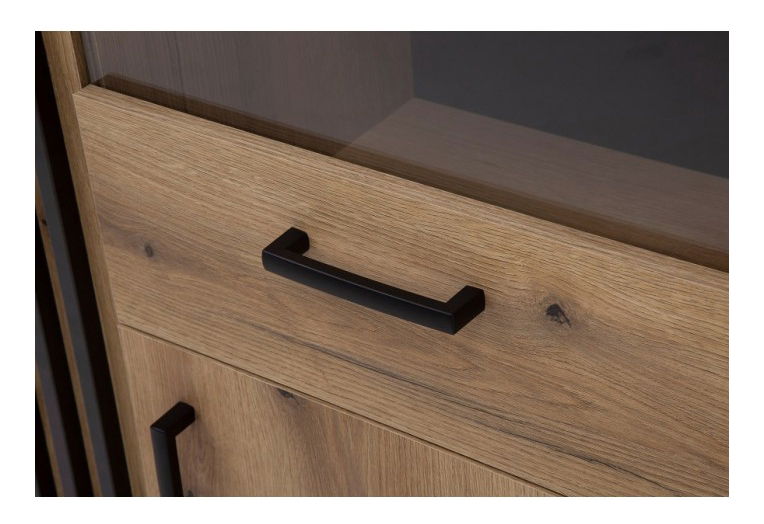 Vitrína Neo NE4 (dub evoke + čierna matná)