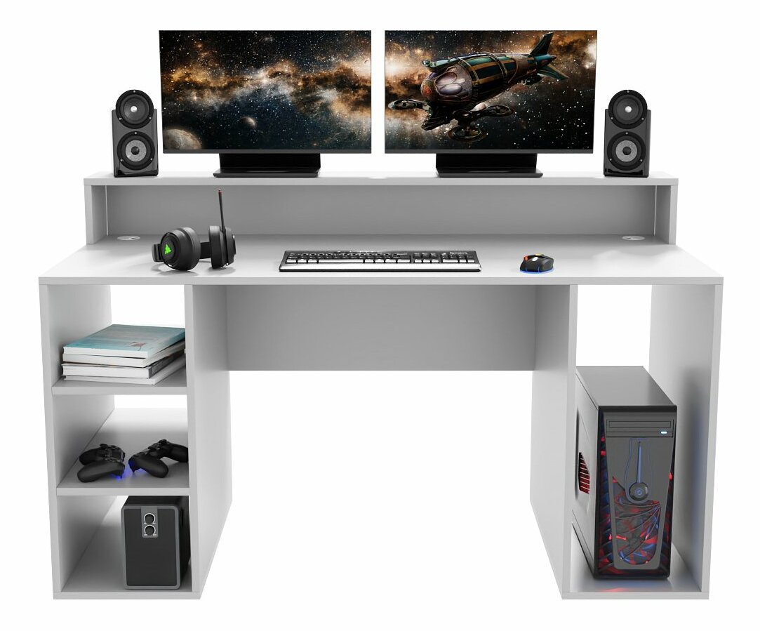 Masă PC gaming Endechor (Alb) | Zondo.ro