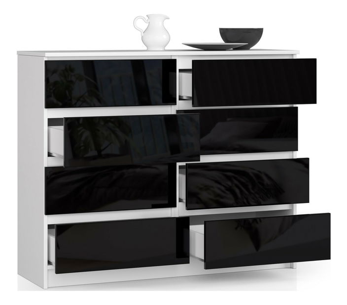 Comodă Kohen (Negru ultra lucios)