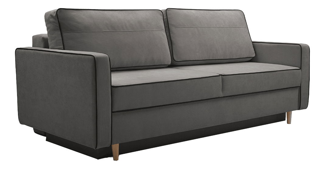 Háromszemélyes kanapé Banuga (szürke + fekete)