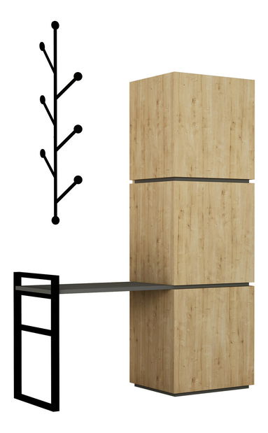 Dulap pentru pantofi Mellina (stejar)