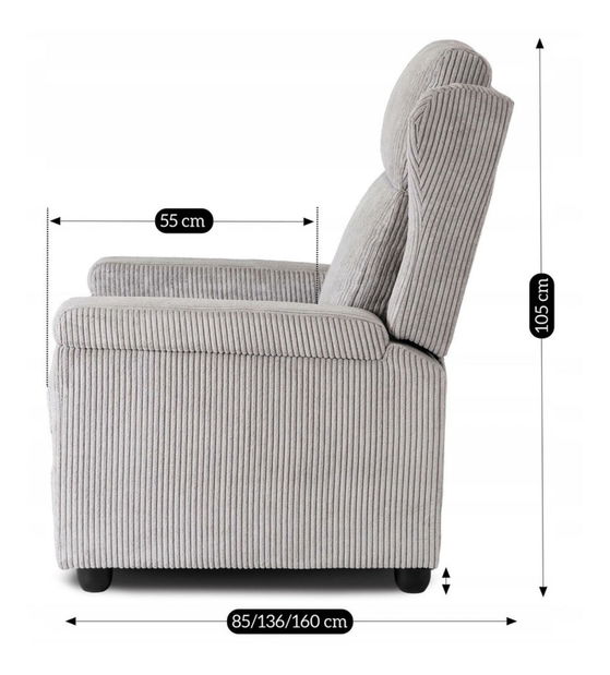 Fotoliu reglabil Suplicios (gri) 