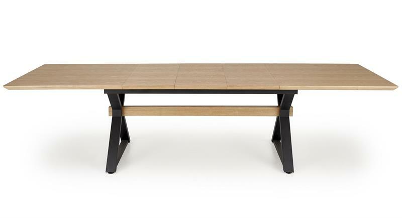 Étkezőasztal Hendry (tölgy + fekete) (8 és több fő számára)