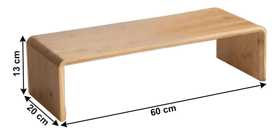 Suport sub monitor Elario 1 (bambus + natural)