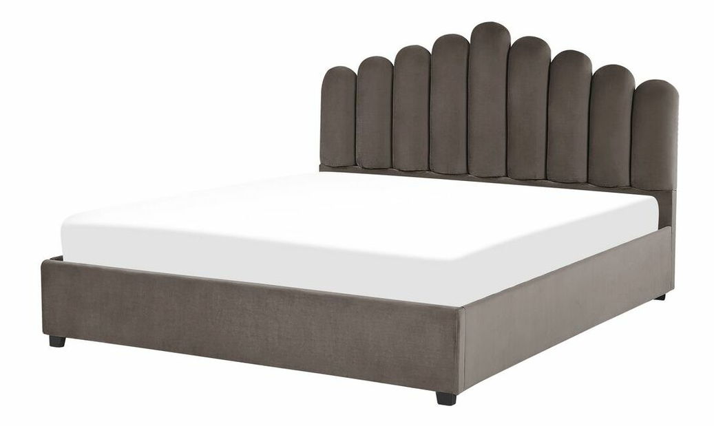 Bračni krevet 180 cm Valhala (bež) (s podnicom i prostorom za odlaganje)