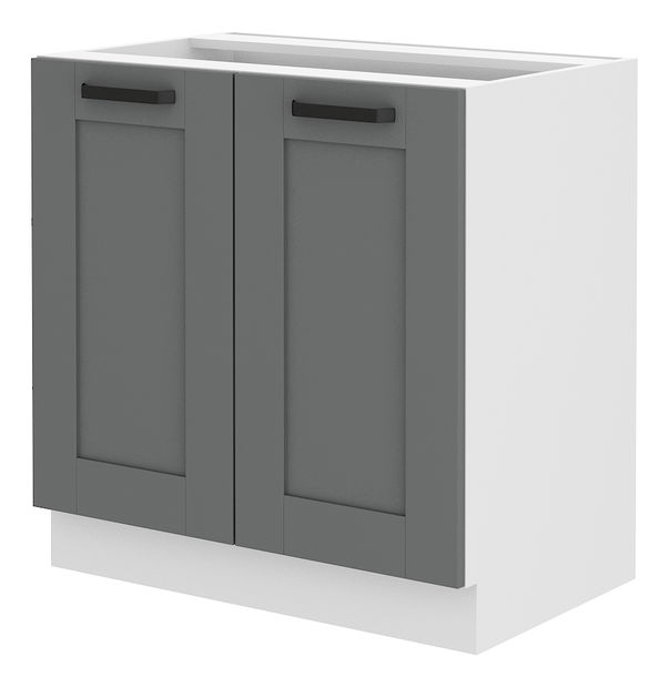 Alsó konyhaszekrény Lucid 80 D 2F BB (dustgrey + fehér)