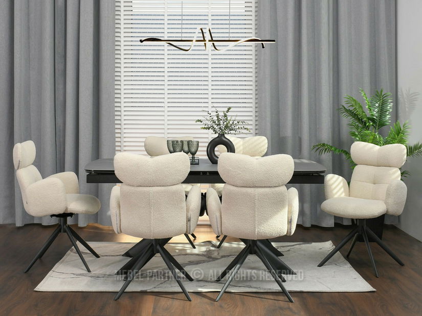 Stolička Meda (krémová + čierna)