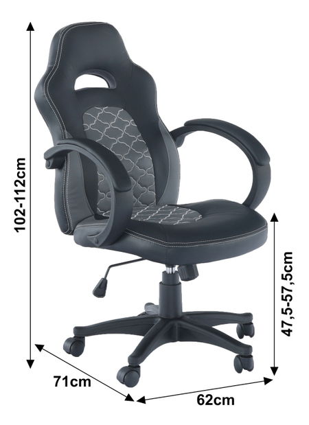 Scaun directorial Naseby (Negru + Gri)