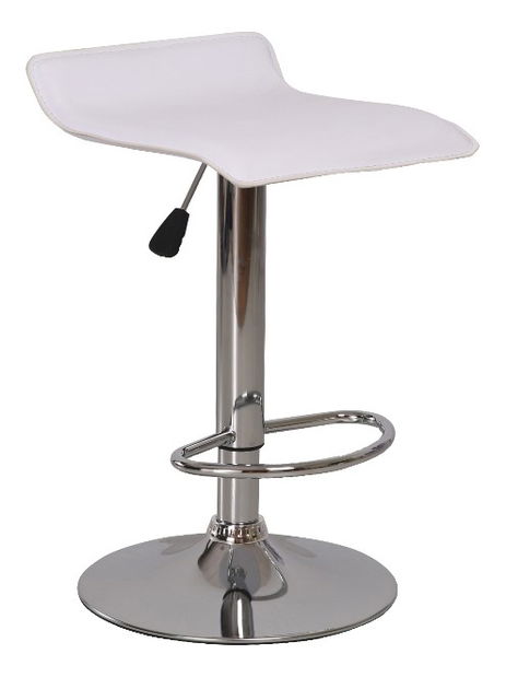Barová stolička Laria (biela + chróm)