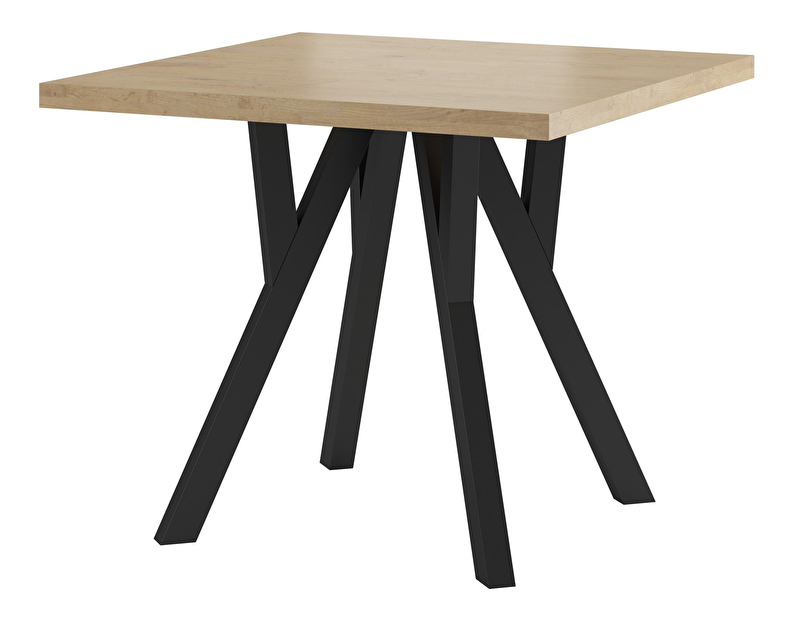 Összecsukható étkezőasztal Dalmana (sonoma tölgy + fekete) (4-6 fő részére)