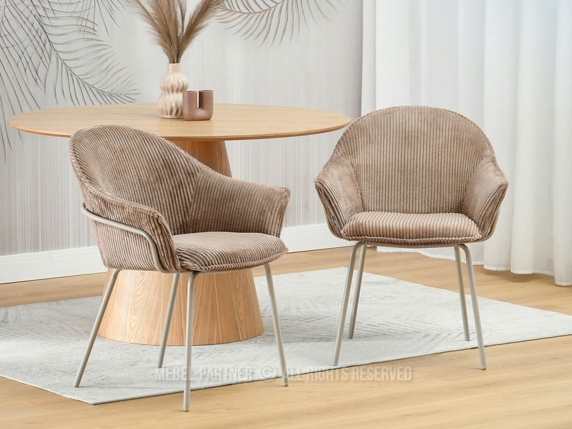 Scaun Val (karamel + bej)