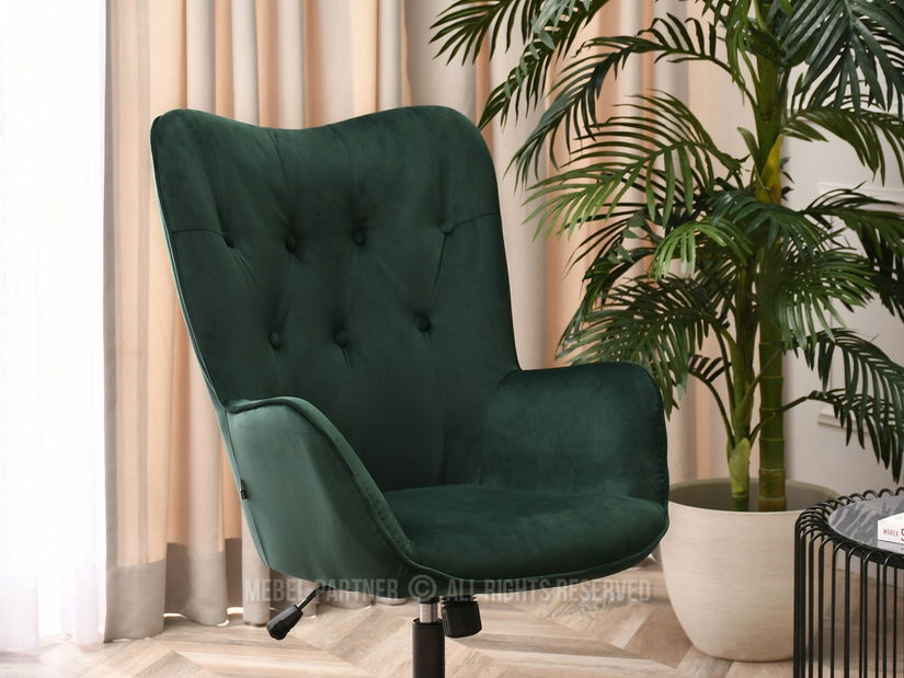 Kreslo Truni (zelená + čierna)