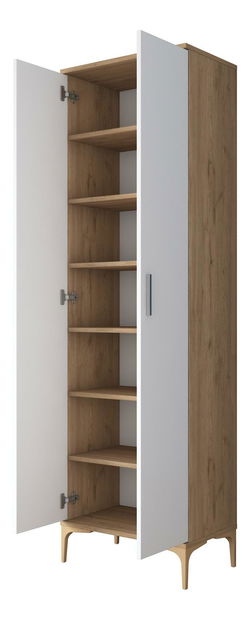 Polcos szekrény Jenaretta 2 (dió + fehér)