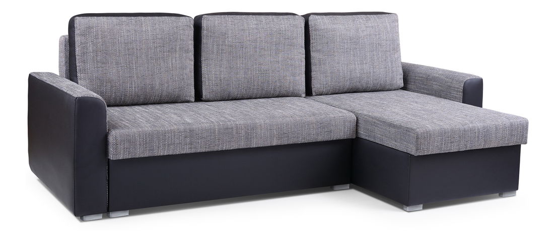 Kutna garnitura Primo (svjetlosiva + crna) (D) 