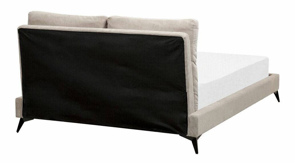 Franciaágy 140 cm Mellody (szürkésbézs) (ágyráccsal)