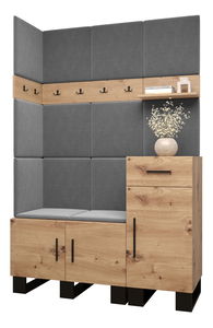 Előszobabútor Amanda 10 (artisan tölgy + sötétszürke)