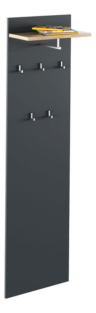 Vešiakový panel typ 19 Rumia (grafit + dub artisan)