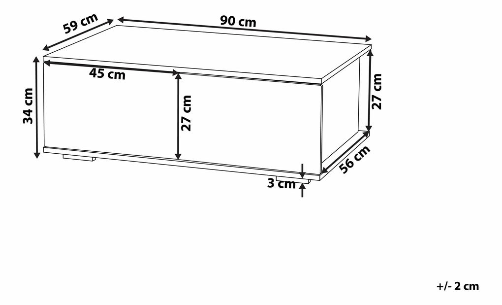 Konferenčný stolík Roverio (svetlé drevo)