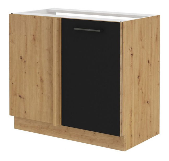 Donji kuhinjski ormarić- Morgan 105 ND 1F BB (hrast artisan + crna)