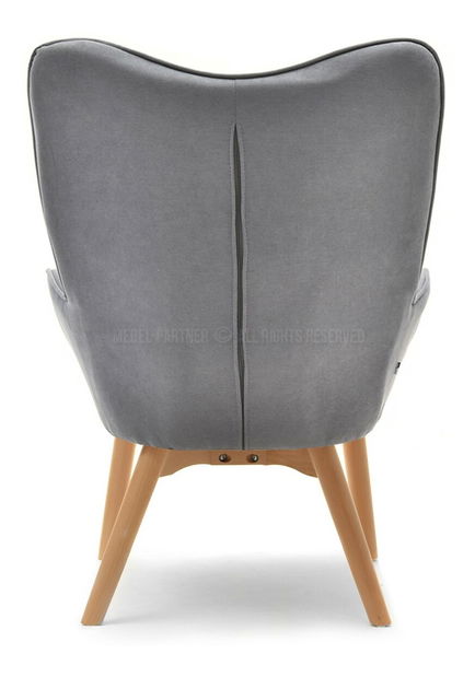 Kreslo Nutri (sivá + buk)
