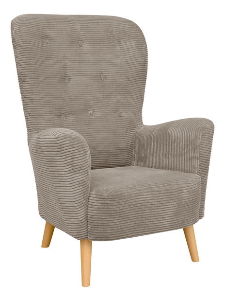 Kreslo ušiak Fines Pasos (svetlohnedá)