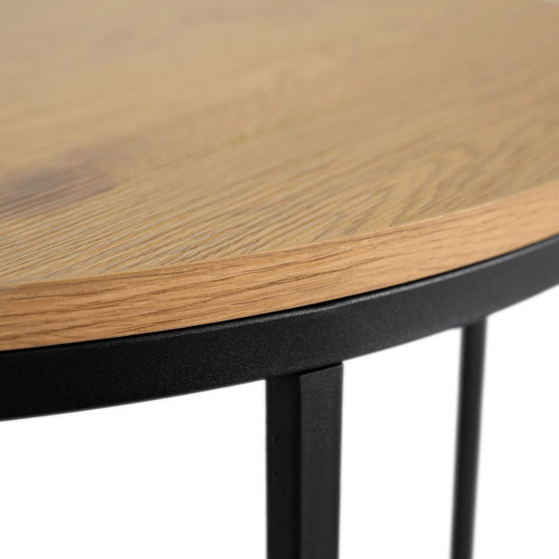 Konferenčný stolík Hubiera (dub zlatý + čierna) 