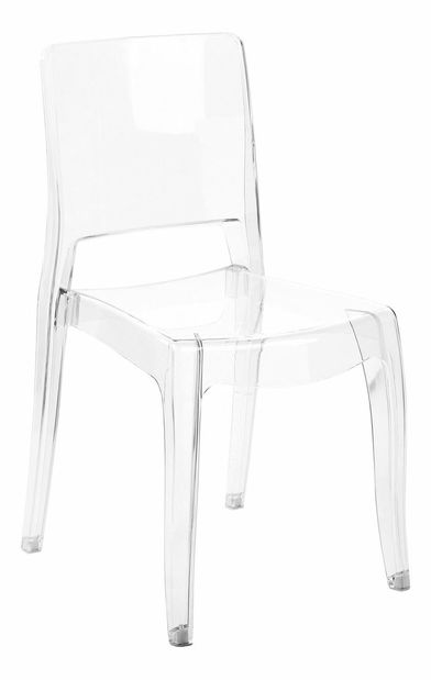 Set 2 ks jedálenských stoličiek Werdebra (priehľadná) 