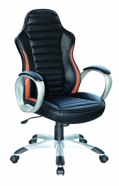 Fotoliu de birou Botein (negru + portocaliu)