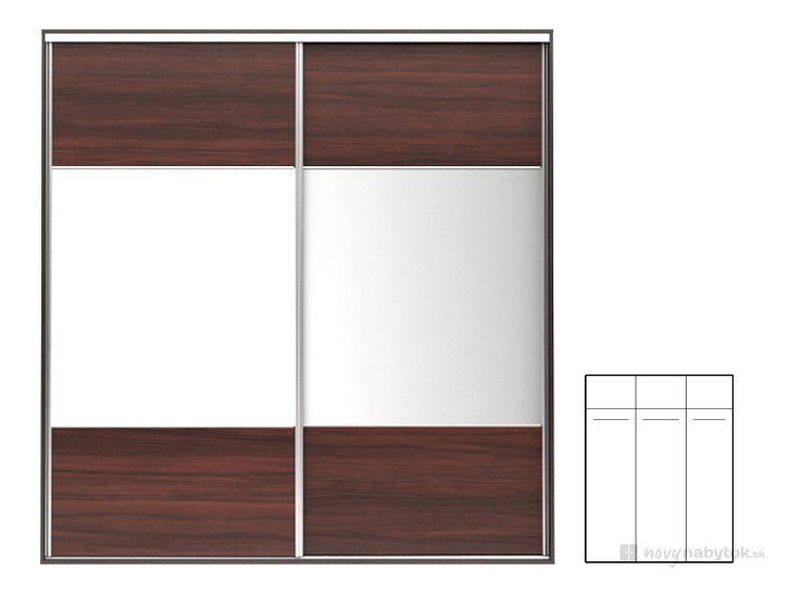 Šatníková skriňa BRW F19 SZF2M/230