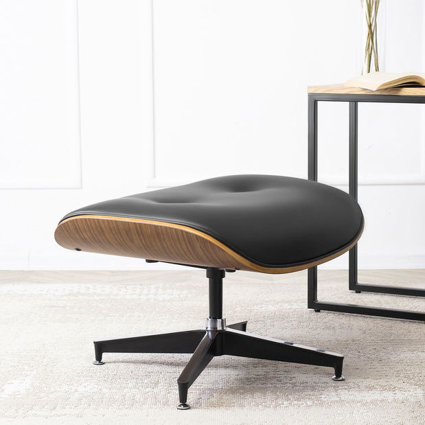 Fotel zsámollyal Procesion (fekete) 