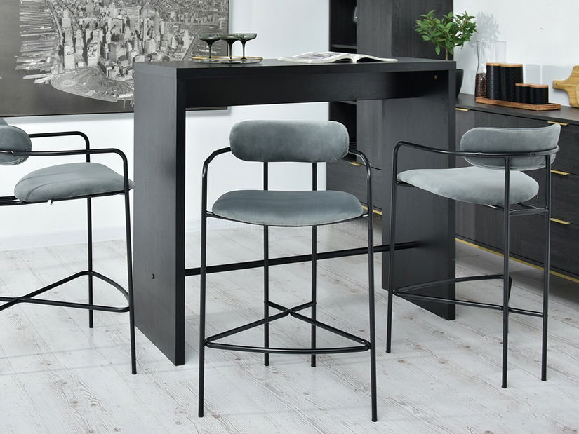 Stolička Viola (sivá + čierna)