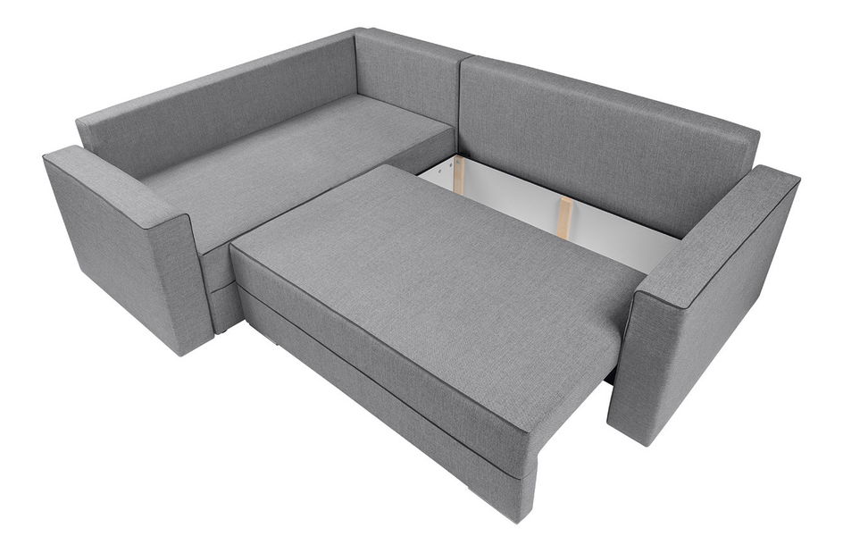 Rohová sedačka BRW Matt Lux 3DL.URC svetlosivá (L)