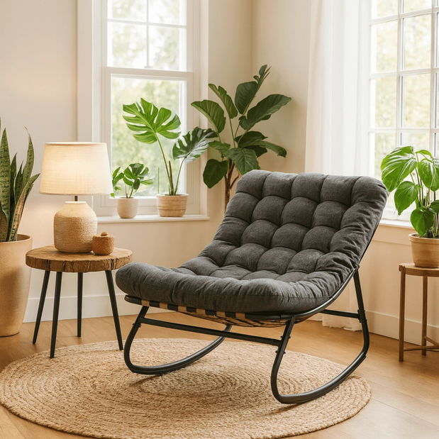 Hojdacie kreslo Aures (sivá) 