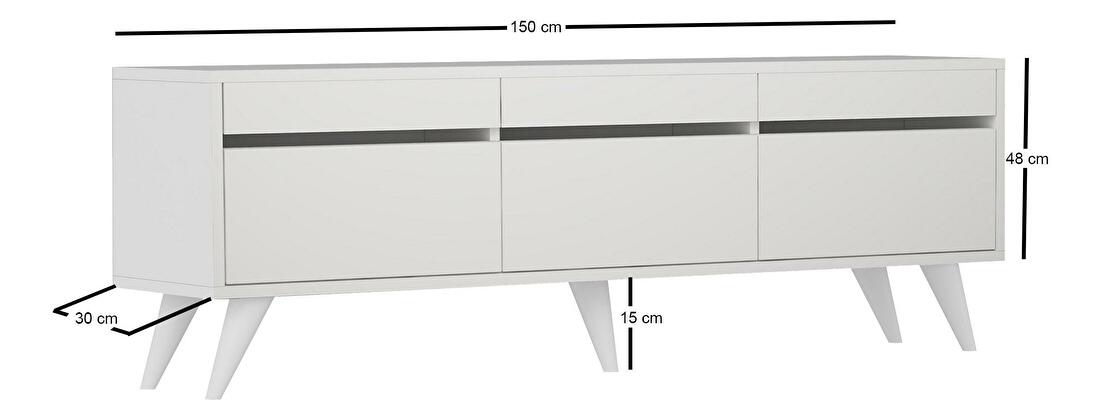 TV asztal/szekrény Siluke (fehér) 
