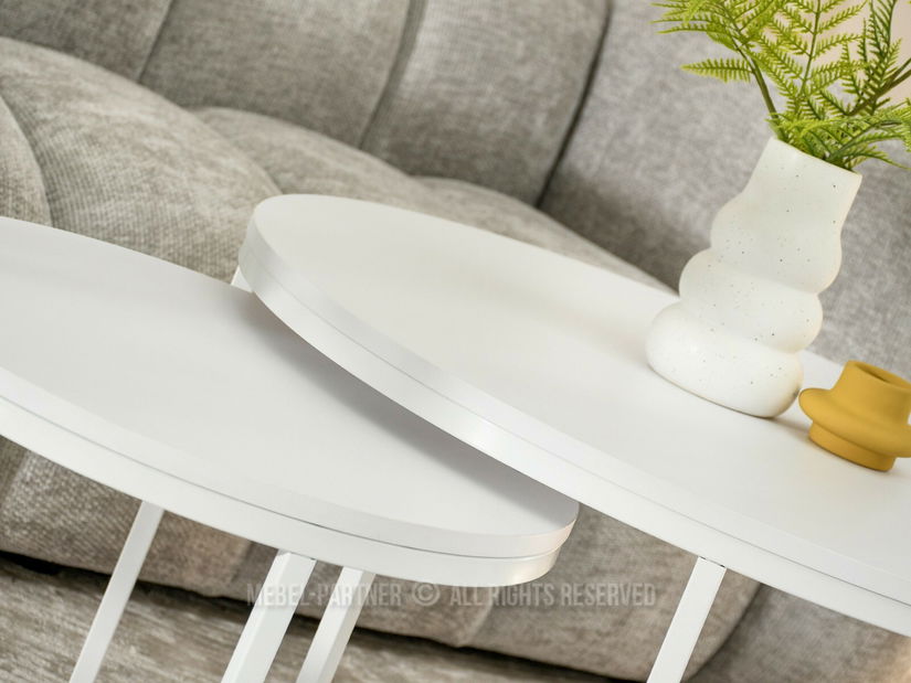 Măsuță de cafea Krzaklewski (alb)