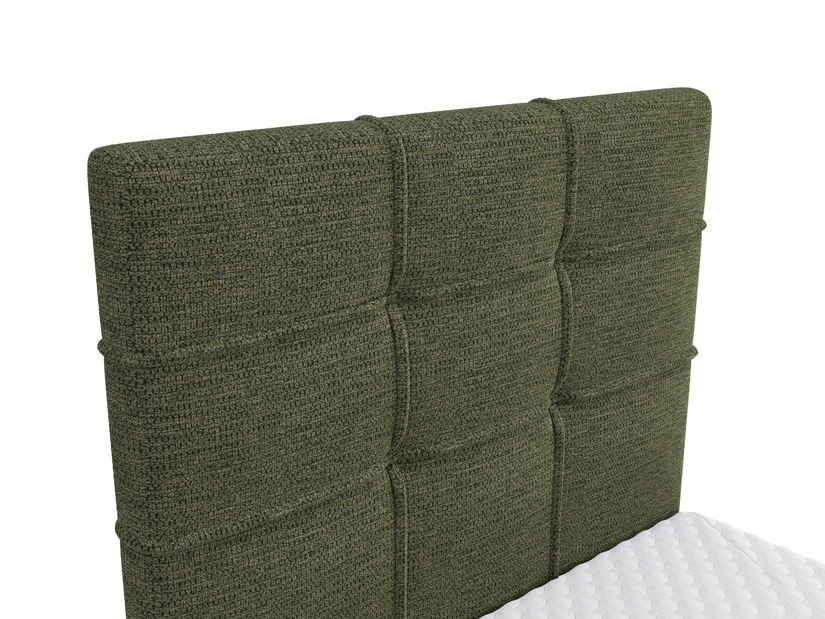 Jednolôžková posteľ 80 cm Infernus Comfort (tmavozelená) (s roštom, s úl. priestorom)